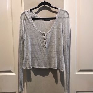 Brandy Melville Light Grey/Blue Knit Sweater